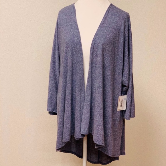 LuLaRoe Sweaters - New LuLaRoe Lindsay Large Blue Gray Kimono